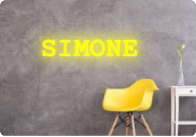 Custom text: SIMONE